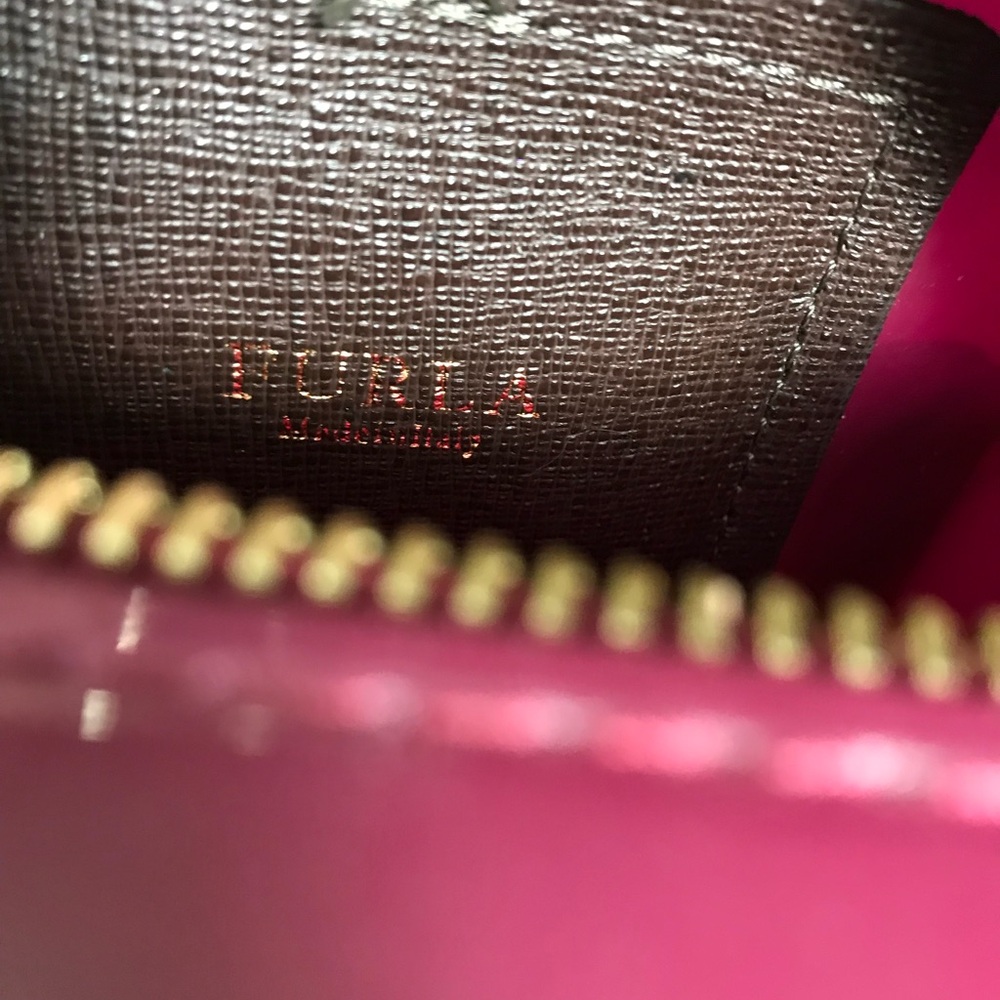 Furla Jelly Boston Bag in Plum and Black Handbag Satchel EUC - Picture 8 of 8